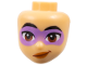 Part No: 112962  Name: Mini Doll, Head Friends with Black Eyebrows, Medium Lavender Domino Mask, Reddish Brown Eyes, Dark Orange Lips Pattern