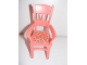 Part No: 6925pb01  Name: Scala Chair - Highback Dining with Flowers on Light Pink Background Pattern (Sticker) - Set 3270