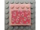 Part No: 6179pb051  Name: Tile, Modified 4 x 4 with Studs on Edge with Flowers Pattern (Sticker) - Set 3242