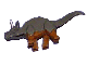 Part No: tricera02  Name: Dinosaur Triceratops with Light Gray Legs and White Horns