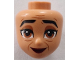 Part No: 107788  Name: Mini Doll, Head Friends with Black Thick Eyebrows, Dark Orange Eyes, Eye Shadow, and Wrinkles, Dark Red Lips, Grin Pattern