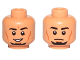 Part No: 3626pb1111  Name: Minifigure, Head Dual Sided Black Eyebrows, Goatee, Cheek Lines, Smile / Neutral Pattern (SW Kanan Jarrus)