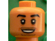 Part No: 3626pb1613  Name: Minifigure, Head Black Eyebrows, Chin and Moustache Stubble, White Pupils, Open Smile Pattern (Mesut Özil)