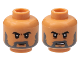 Part No: 3626pb3040  Name: Minifigure, Head Dual Sided Black Eyebrows, Dark Bluish Gray Beard, Neutral / Sneer with Teeth Pattern