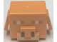 Part No: 73232pb01  Name: Minifigure, Head, Modified Cube with Ear Flaps and Minecraft Piglin Face Pattern