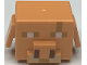 Part No: 73232pb02  Name: Minifigure, Head, Modified Cube with Ear Flaps and Minecraft Piglin Brute Face with Scar Pattern