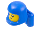 Part No: 100662pb01  Name: Minifigure, Head, Modified Baby / Toddler with Molded Blue Space Helmet and Air Tanks and Printed Standard Grin Pattern