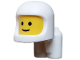 Part No: 100662pb03  Name: Minifigure, Head, Modified Baby / Toddler with Molded White Space Helmet and Air Tanks and Printed Black Grin and Eyes Pattern