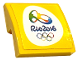 Part No: 15068pb568  Name: Slope, Curved 2 x 2 x 2/3 with Rio 2016 Olympics Logo and Rings Pattern (Sticker) - Set 40225