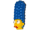 Part No: 15522c01pb03  Name: Minifigure, Head, Modified Simpsons Marge Simpson with Red Lipstick and Dark Turquoise Earrings Pattern