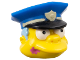 Part No: 15661c01pb02  Name: Minifigure, Head, Modified Simpsons Chief Wiggum with Dark Pink Frosting Splotch on Mouth Pattern