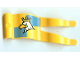 Part No: 15793pb01  Name: Duplo Flag Wavy 2 x 5 without Slits with White Eagle with Crown Pattern