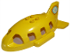Part No: 18721pb02  Name: Duplo Airplane Midsize Fuselage Top with Tail with Flower in Red Circle Pattern