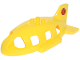 Part No: 18721pb04  Name: Duplo Airplane Midsize Fuselage Top with Tail with Red Bunny / Rabbit Pattern