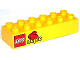 Part No: 2300pb006  Name: Duplo, Brick 2 x 6 with LEGO Logo and DUPLO Bunny Logo Pattern