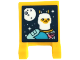 Part No: 2335pb256  Name: Flag 2 x 2 Square with Screen with Alpaca, Moon and Stars in Space Pattern (Sticker) - Set 41429