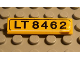 Part No: 2431pb033  Name: Tile 1 x 4 with 'LT 8462' Pattern (Sticker) - Set 8462