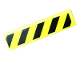 Part No: 2431pb0661  Name: Tile 1 x 4 with Black and Yellow Danger Stripes (Yellow Corners) Pattern (Sticker) - Set 75931