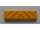Part No: 2431pb097  Name: Tile 1 x 4 with Orange and Yellow Danger Stripes Pattern (Sticker) - Set 7633