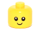 Part No: 24581pb01  Name: Minifigure, Baby / Toddler Head with Black Eyes, White Pupils, and Smile Pattern