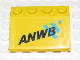 Part No: 2513pb08  Name: Vehicle, Mudguard 3 x 4 Slope with 'ANWB' and Blue Logo Pattern (Sticker) - Set 2140