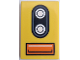Part No: 26603pb338  Name: Tile 2 x 3 with Double Silver and Black Car Headlight and Orange Direction Indicator Pattern