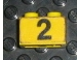 Part No: 3004pb002  Name: Brick 1 x 2 with Black Number 2 Pattern (Sticker) - Set 374-1