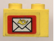 Part No: 3004pb023  Name: Brick 1 x 2 with Mail Envelope Pattern (Sticker) - Set 6362