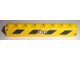 Part No: 3008pb106R  Name: Brick 1 x 8 with White '7631' and Black and Yellow Danger Stripes Pattern Model Right Side (Sticker) - Set 7631