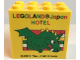 Part No: 30144pb232  Name: Brick 2 x 4 x 3 with LEGOLAND Japan, 'HOTEL', and Dragon Pattern