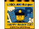 Part No: 30144pb241  Name: Brick 2 x 4 x 3 with LEGOLAND Japan, 'HAPPY RAINY DAY', Policeman Minifigure, and Blue Capital Letter P Pattern