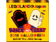 Part No: 30144pb250  Name: Brick 2 x 4 x 3 with LEGOLAND Japan, 'BRICK-OR-TREAT 2018 HALLOWEEN', Tombstone, Jack O Lantern, Ghost Minifigure, and Bats Pattern