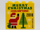 Part No: 30144pb260  Name: Brick 2 x 4 x 3 with LEGOLAND Dubai 2018 Merry Christmas Pattern