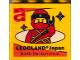Part No: 30144pb342  Name: Brick 2 x 4 x 3 with LEGOLAND Japan, Ninjago Kai Minifigure, and Red Lowercase Letter a Pattern