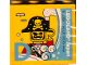 Part No: 30144pb346  Name: Brick 2 x 4 x 3 with LEGOLAND Japan, Pirate Captain Minifigure (Black Beard), and Medium Blue Capital Letter D Pattern
