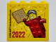 Part No: 30144pb365  Name: Brick 2 x 4 x 3 with Besuchsmeister 15 Gold 2022 LEGOLAND Deutschland Resort Pattern