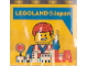 Part No: 30144pb382  Name: Brick 2 x 4 x 3 with LEGOLAND Japan, Emmet Minifigure, Town, and 'LA' Pattern