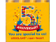 Part No: 30144pb384  Name: Brick 2 x 4 x 3 with LEGOLAND Japan Resort, '5th ANNIVERSARY' and 'You are special to us!' Pattern