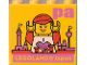 Part No: 30144pb391  Name: Brick 2 x 4 x 3 with LEGOLAND Japan, Rebecca Minifigure, Castles and 'pa' Pattern