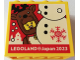 Part No: 30144pb439  Name: Brick 2 x 4 x 3 with LEGOLAND Japan 2023, Reindeer Costume Minifigure, Snowflake and Snowman Pattern