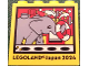 Part No: 30144pb448  Name: Brick 2 x 4 x 3 with LEGOLAND Japan 2024, Light Bluish Gray Elephant with Life Preserver and Pipes Pattern