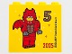 Part No: 30144pb455  Name: Brick 2 x 4 x 3 with Besuchsmeister 5 Bronze 2025 LEGOLAND Deutschland Resort Pattern