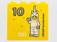 Part No: 30144pb456  Name: Brick 2 x 4 x 3 with Besuchsmeister 10 Silver 2025 LEGOLAND Deutschland Resort Pattern