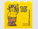 Part No: 30144pb457  Name: Brick 2 x 4 x 3 with Besuchsmeister 15 Gold 2025 LEGOLAND Deutschland Resort Pattern