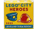 Part No: 30144pb480  Name: Brick 2 x 4 x 3 with LEGO City Heroes 2023 LEGOLAND Dubai Resort Pattern