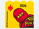 Part No: 30144pb511  Name: Brick 2 x 4 x 3 with 2026 LEGOLAND Deutschland Resort and NINJAGO 15 Logo Upper Left Quarter with Kai Minifigure Pattern