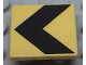 Part No: 30258pb001  Name: Road Sign 2 x 2 Square with Clip with Black Chevron Pattern (Printed)