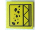 Part No: 30258pb014  Name: Road Sign 2 x 2 Square with Clip with Falling Rocks and Girder Pattern (Sticker) - Set 7243