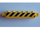 Part No: 30388pb012R  Name: Hinge Brick 1 x 6 Locking with Black and Yellow Danger Stripes Pattern Model Right Side (Sticker) - Set 60185