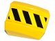 Part No: 30602pb069L  Name: Slope, Curved 2 x 2 Lip with Black and Yellow Danger Stripes Pattern Model Left Side (Sticker) - Set 70814